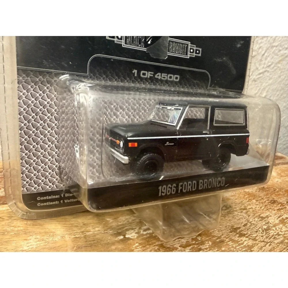 Greenlight Collectibles Black Bandit 1966 Ford Bronco 1:64 Diecast Car